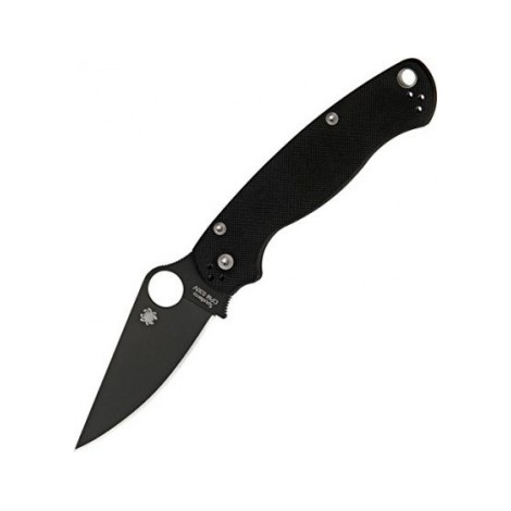 Spyderco ParaMilitary2 Black G-10 PlainEdge Knife
