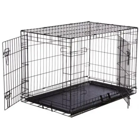 AmazonBasics Single Door & Double Door Folding Metal Dog Crate