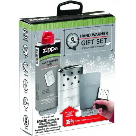 2. Zippo Chrome Gift Set