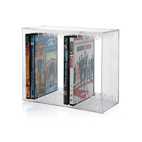 5. Stori Stackable Plastic DVD Rack