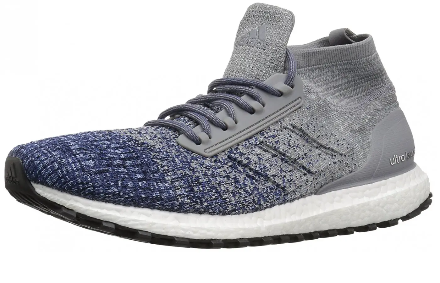 A side view of the Adidas Ultraboost All Terrains color scheme