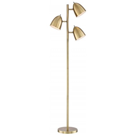 Aaron Aged Brass 3-Light Floor Lamp