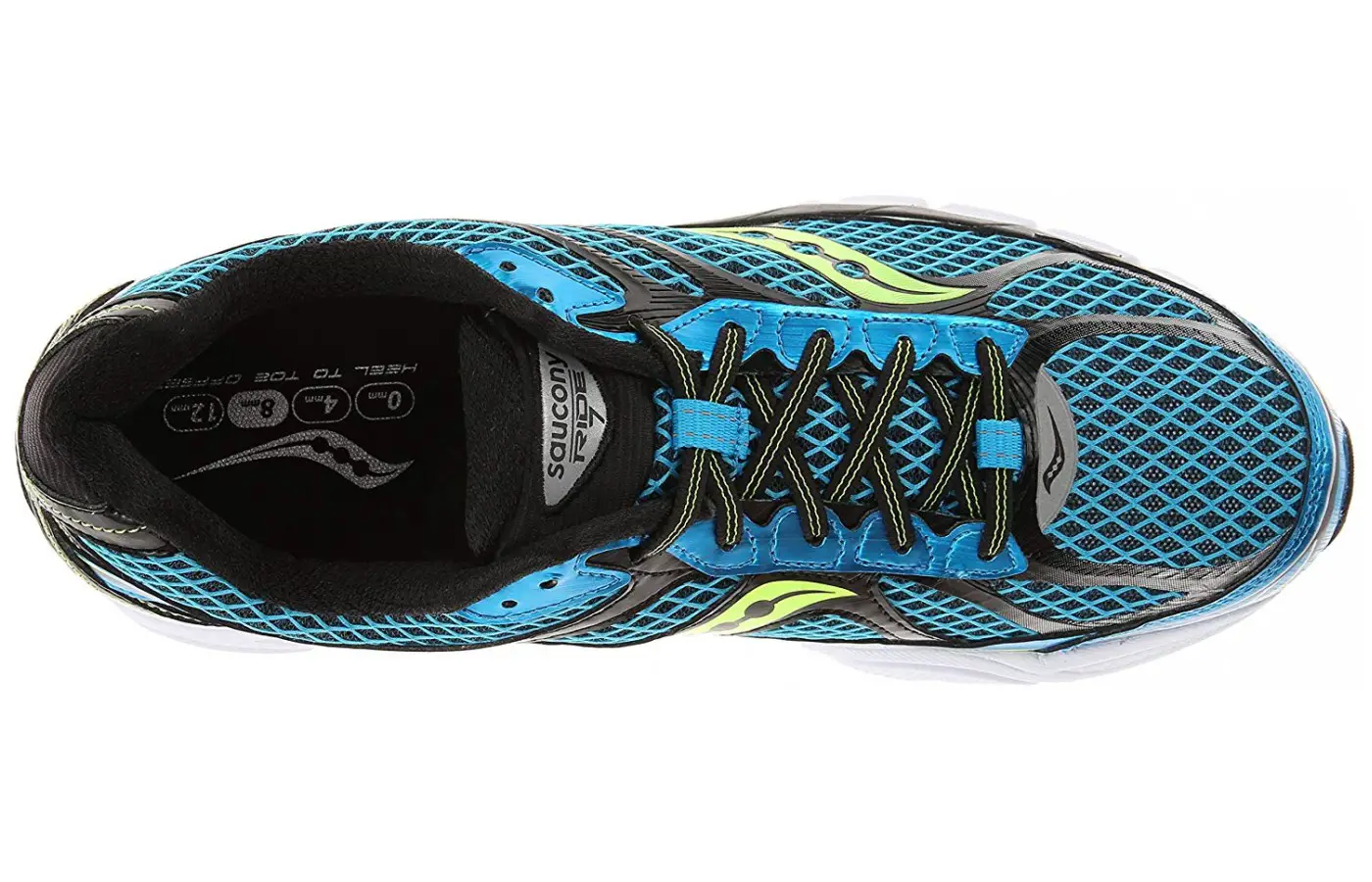 The the Ride 7 is made with an open mesh upper for breathability and comfort