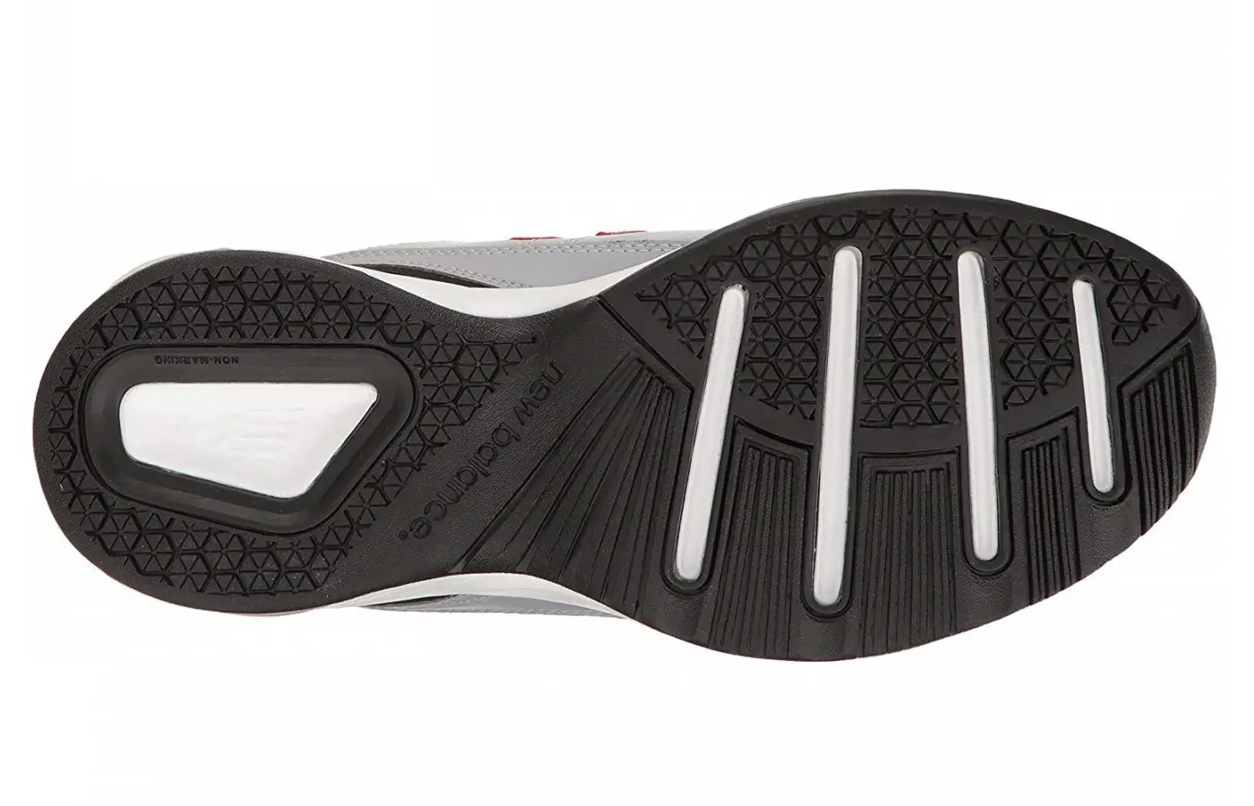 The New Balance 608v4 has a non-marking outsole in order to protect floors being worked out on.