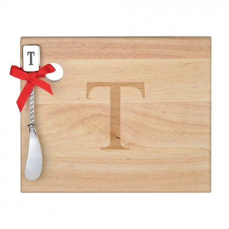 Monogram Oak Cheese Board