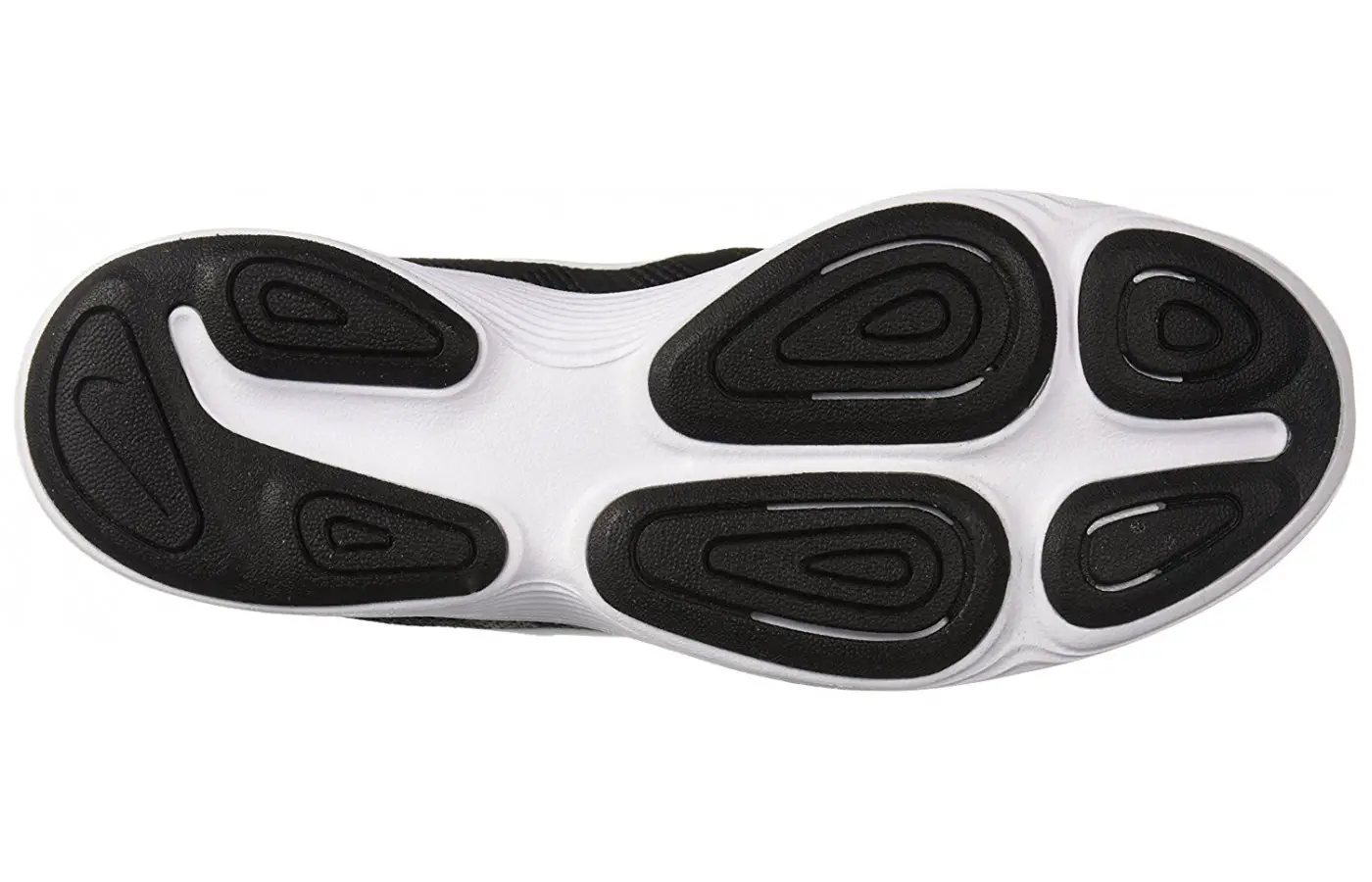 There are rubber pods on the outsole of the shoe.