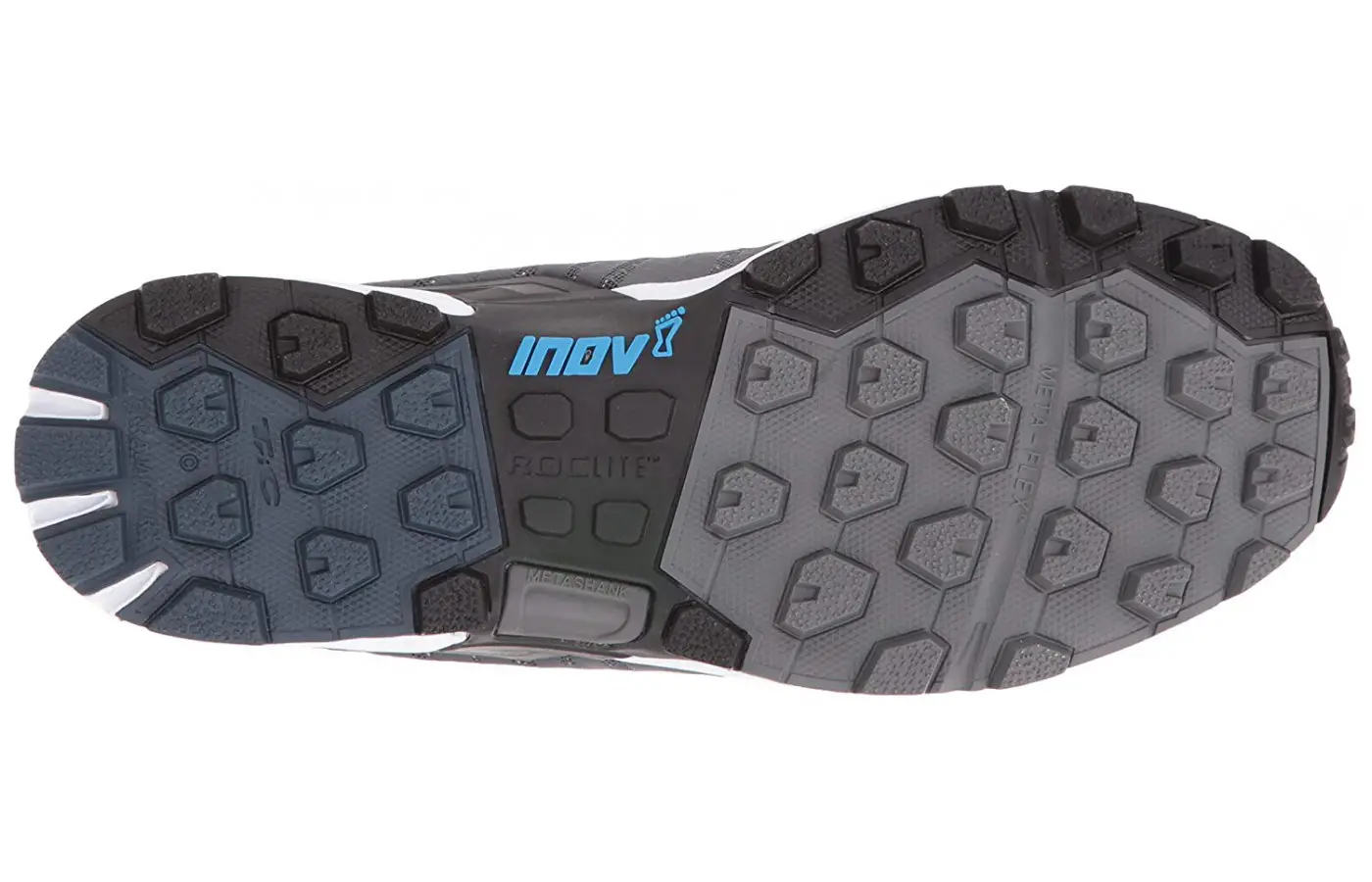 Multi-directional claw-shaped cleats are featured on the outsole design.