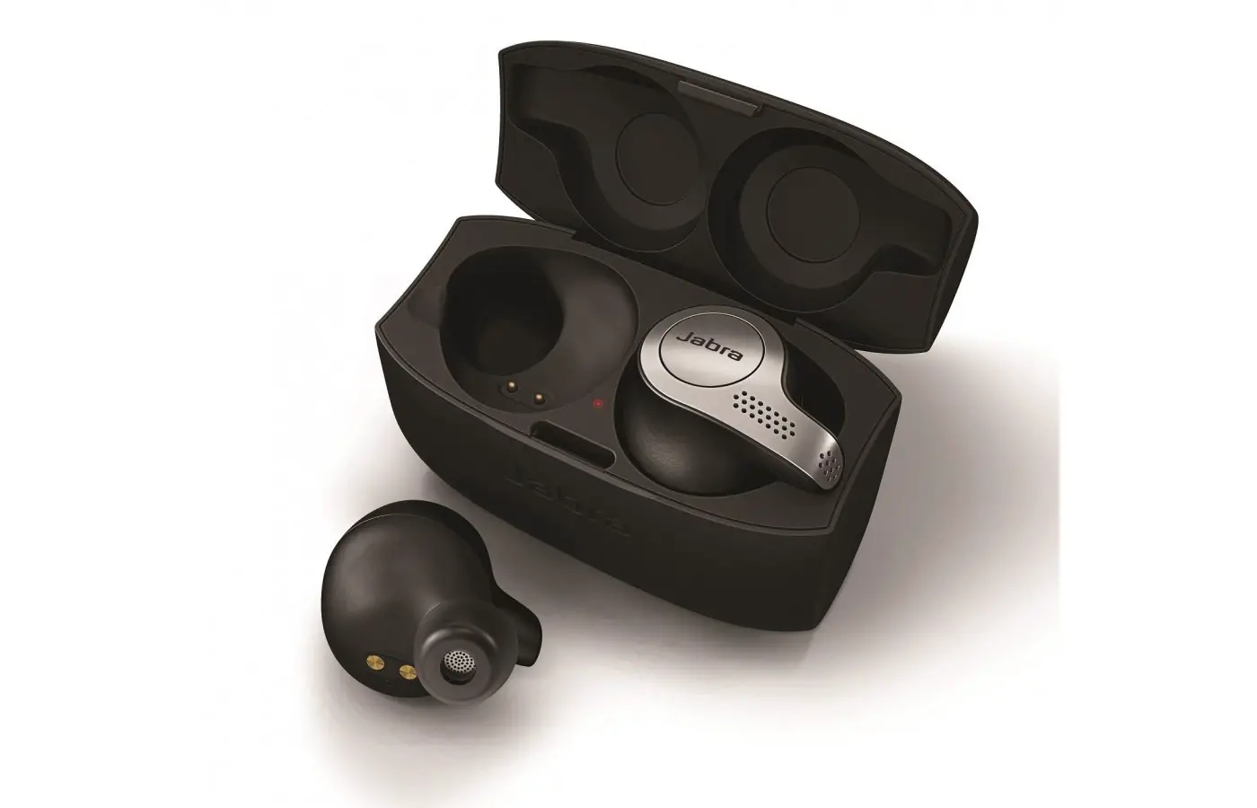 The Jabra Elite 65T offers a rechargeable carrying case that can charge the earphones to a full charge when on the go. 