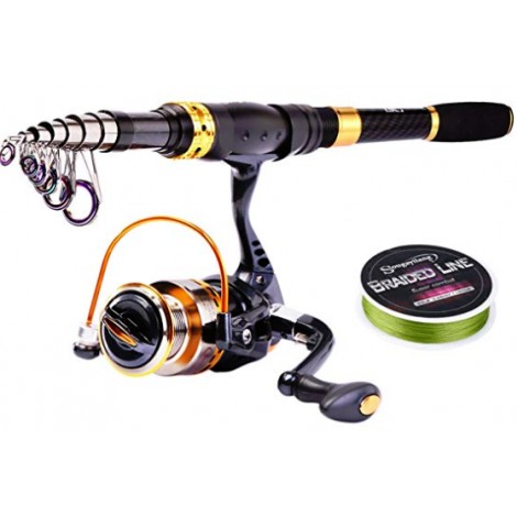 Sougayilang Telescopic Fishing Rod and Reel Combo