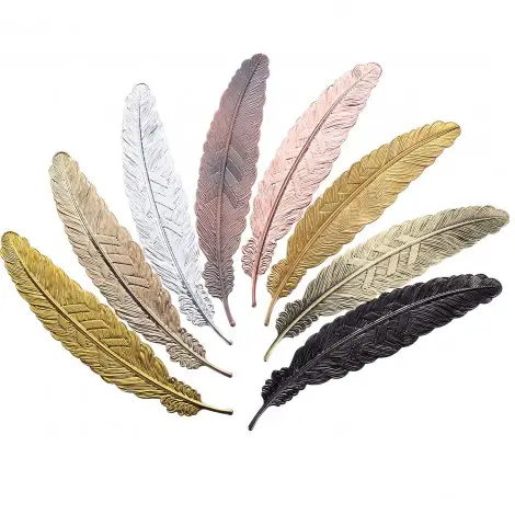 Gejoy Metal Feather Bookmarks
