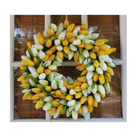The Wreath Depot Yellow & White Tulip 