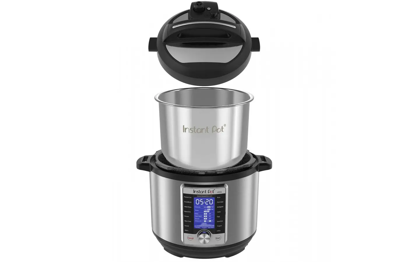 The Instant Pot Duo offers stanless steel compartments that are easy to clean and dishwasher safe.