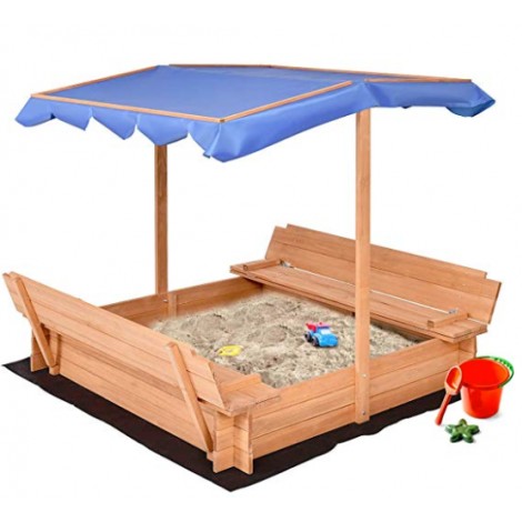 Costzon Kids Foldable Cabana Sandbox