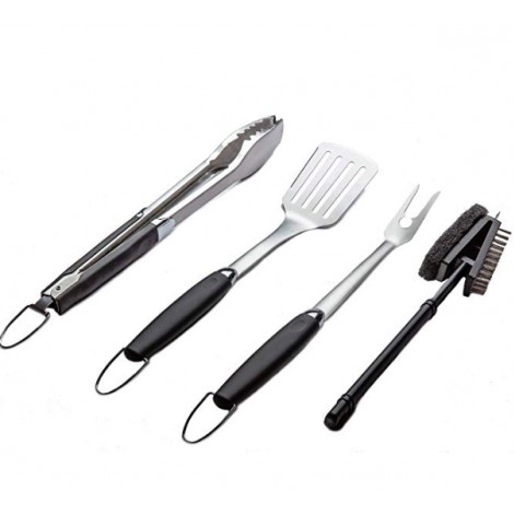 Simplistex - Heavy Duty - 4 Piece Stainless Steel Barbecue Grill Tool Set