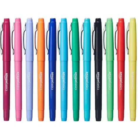 Gifts for writers - AmazonBasics Felt Tip Marker Pens