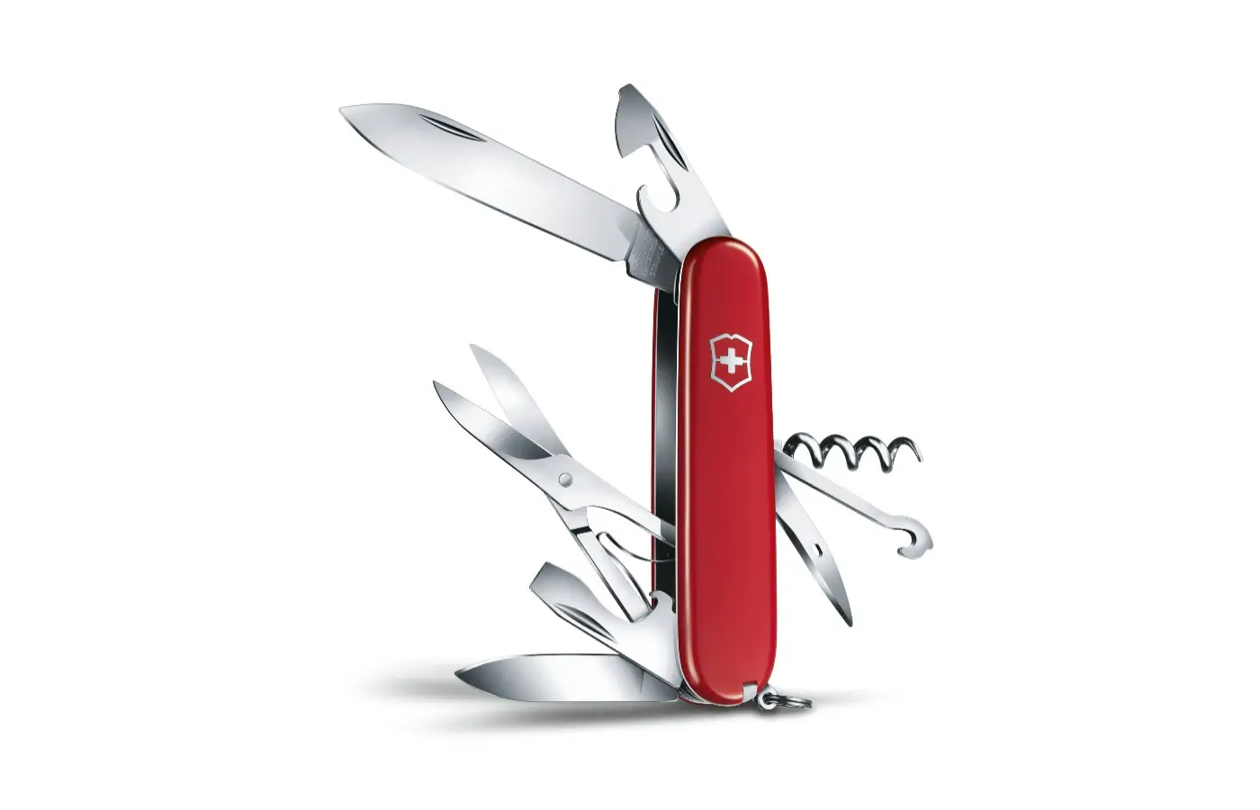 This multi-tool has 14 functions, including the keyring, but its set up requires two hands to opporate.