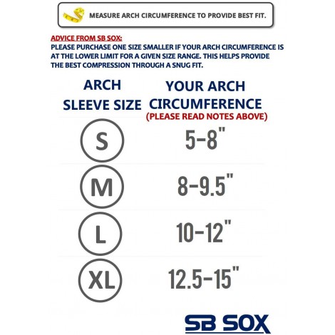 SB SOX Compression Sleeves Tools for Arch Support