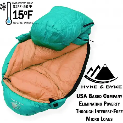 hyke & byke eolus down sleeping bags limit comfort range