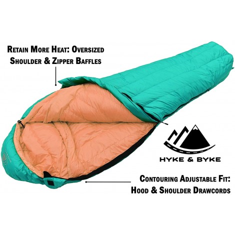 hyke & byke eolus down sleeping bags retain more heat
