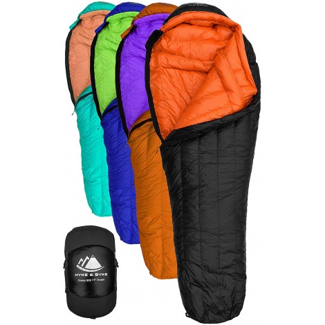 hyke & byke eolus down sleeping bags colors