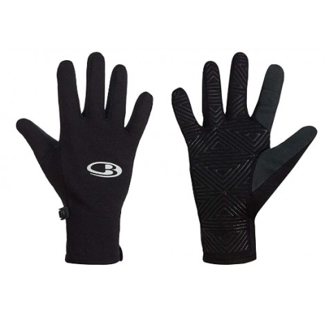 icebreaker quantum gloves winter running gear black