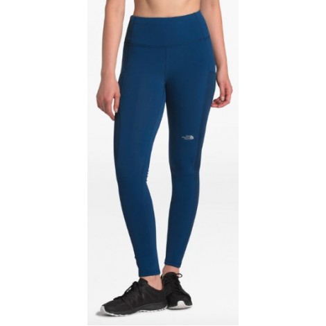 the north face winter warm tights winter running gear blue