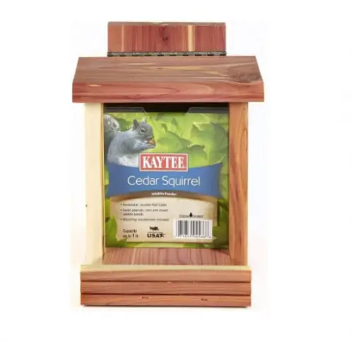 1. Kaytee Cedar Squirrel Feeder