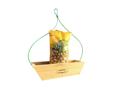 8. Open Platform Squirrel Feeder with Peanuts