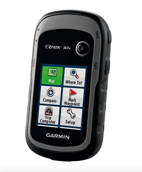 Garmin eTrex 30x menu