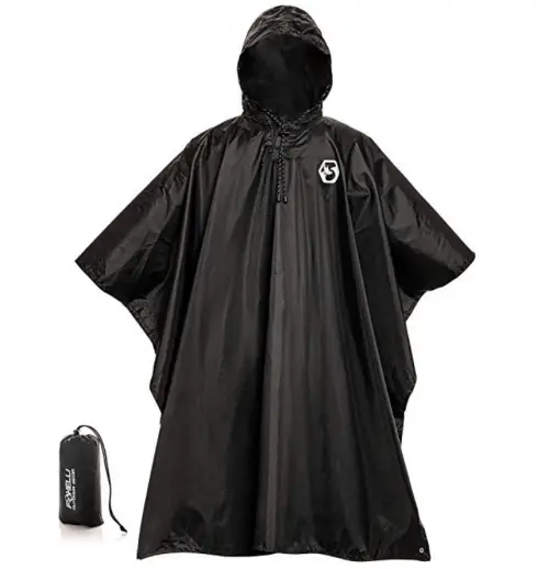 Foxelli Hooded Rain Poncho