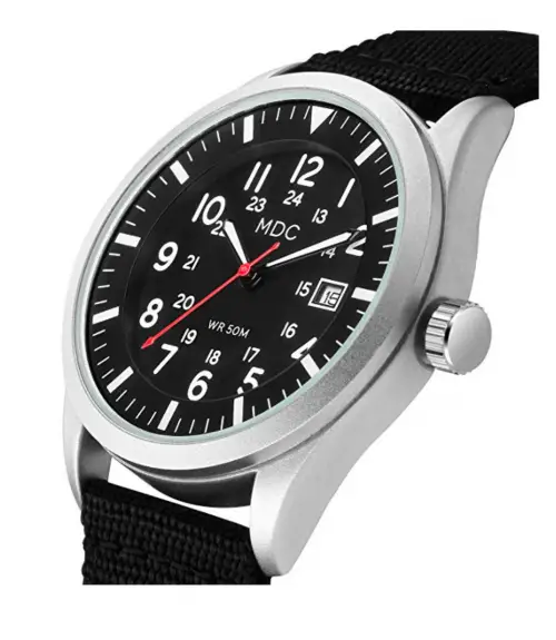 Infantry Black Military Analog Wrist Watch Detail
