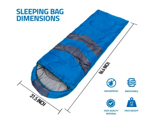 MalloMe Camping Kids Sleeping Bag Specs