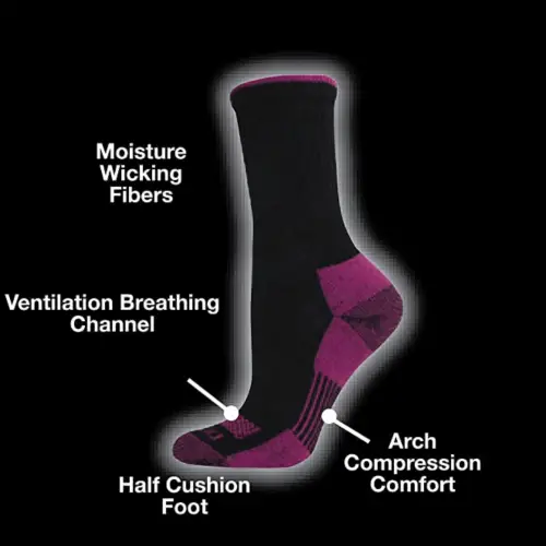 Dickies Women's Dritech Advanced Moisture Wicking Crew Sock 2