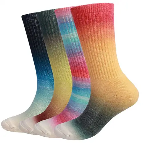 EnerWear 4 Pack Women’s Merino Wool Outdoor Hiking Trail Crew Sock 