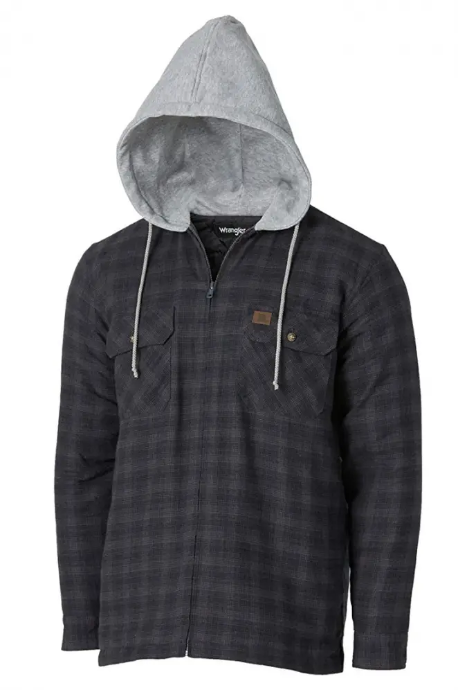 Wrangler Riggs Workwear Men’s Hooded Flannel Work Jacket 