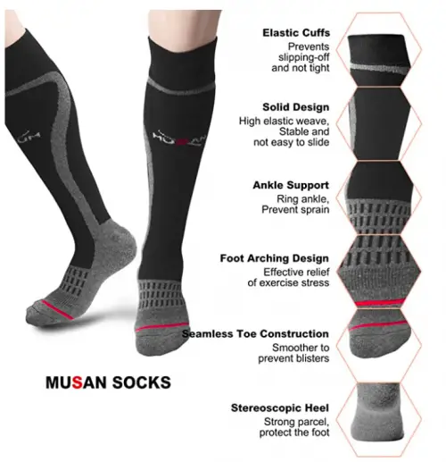 MUSAN Wool Ski Socks