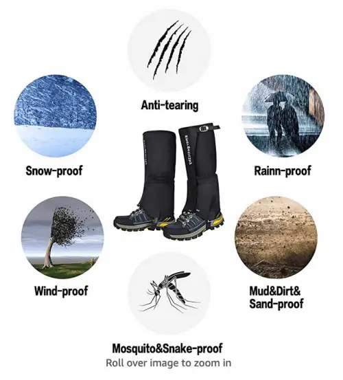 EnergeticSky Leg Gaiters Waterproof Snow Boot Gaiters for Men and Women