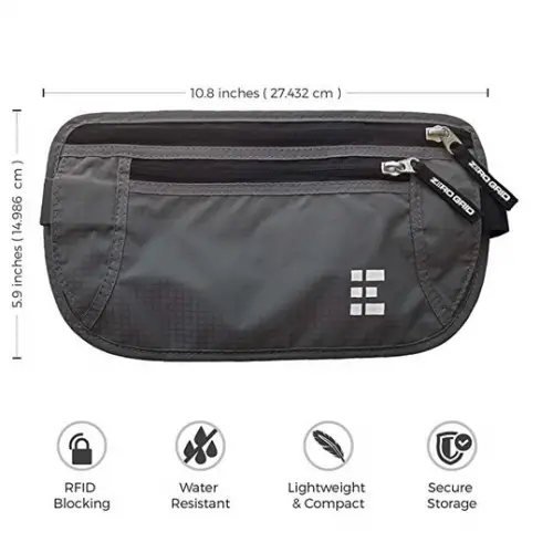 Zero Grid w/RFID Money Belt